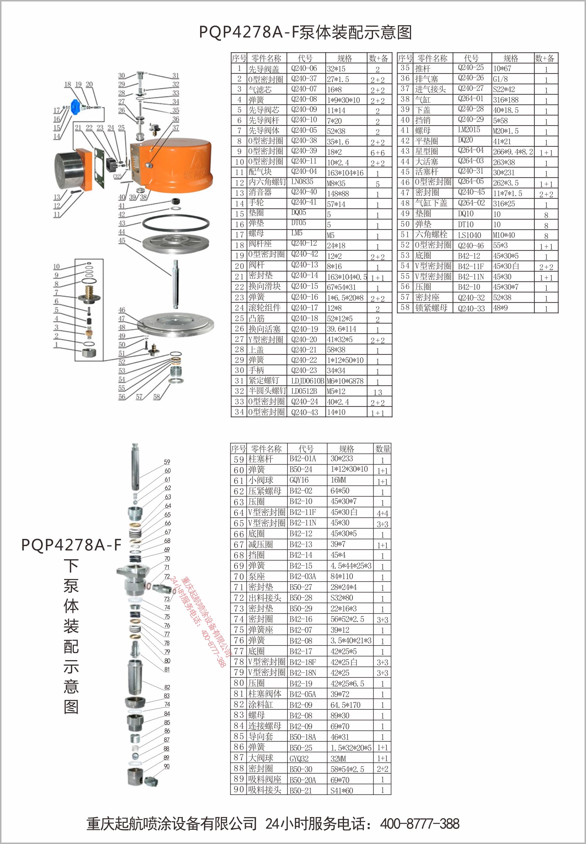 PQP4278A-F气动喷涂机装配图