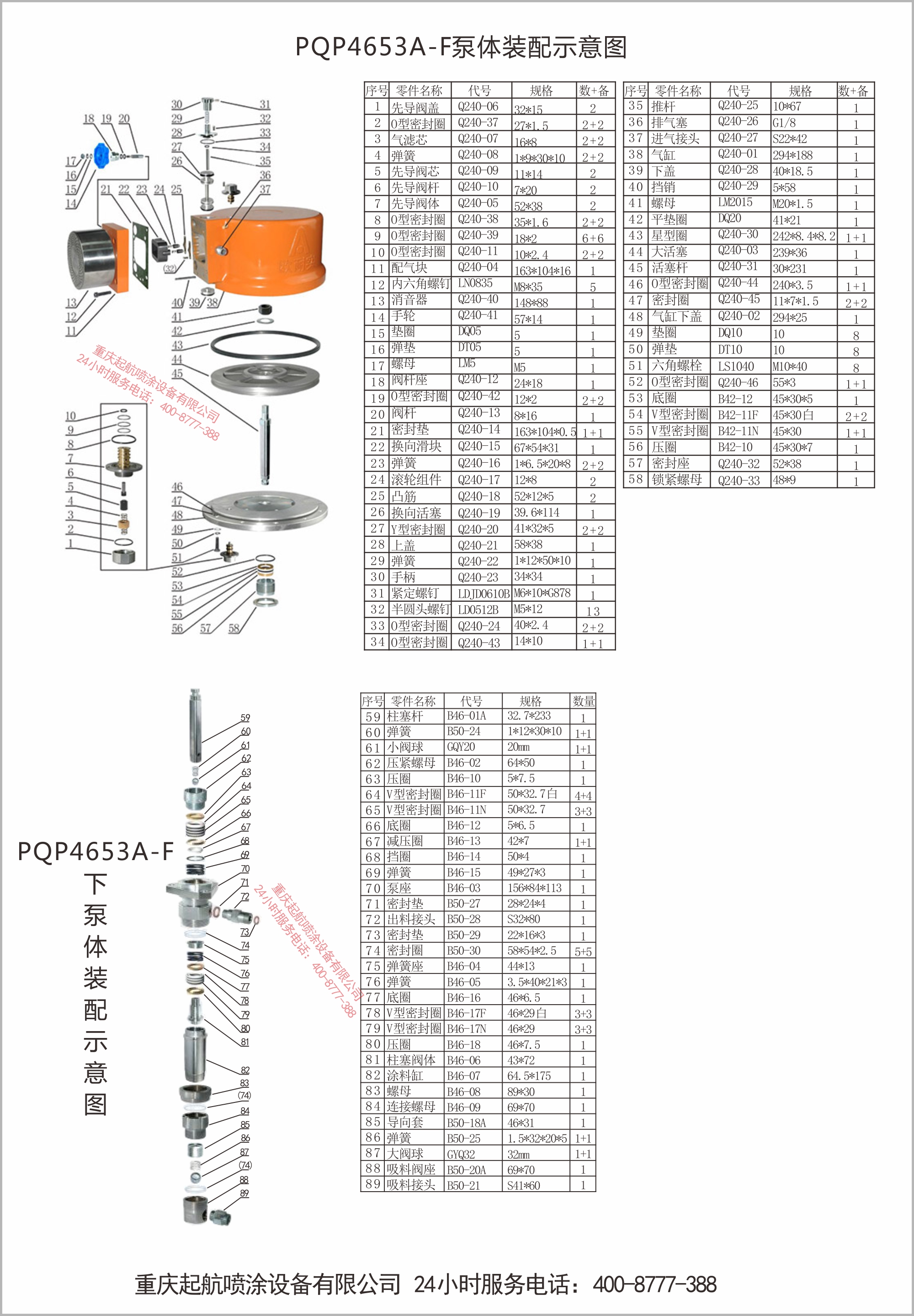 PQP4653A-F气动喷涂机装配图