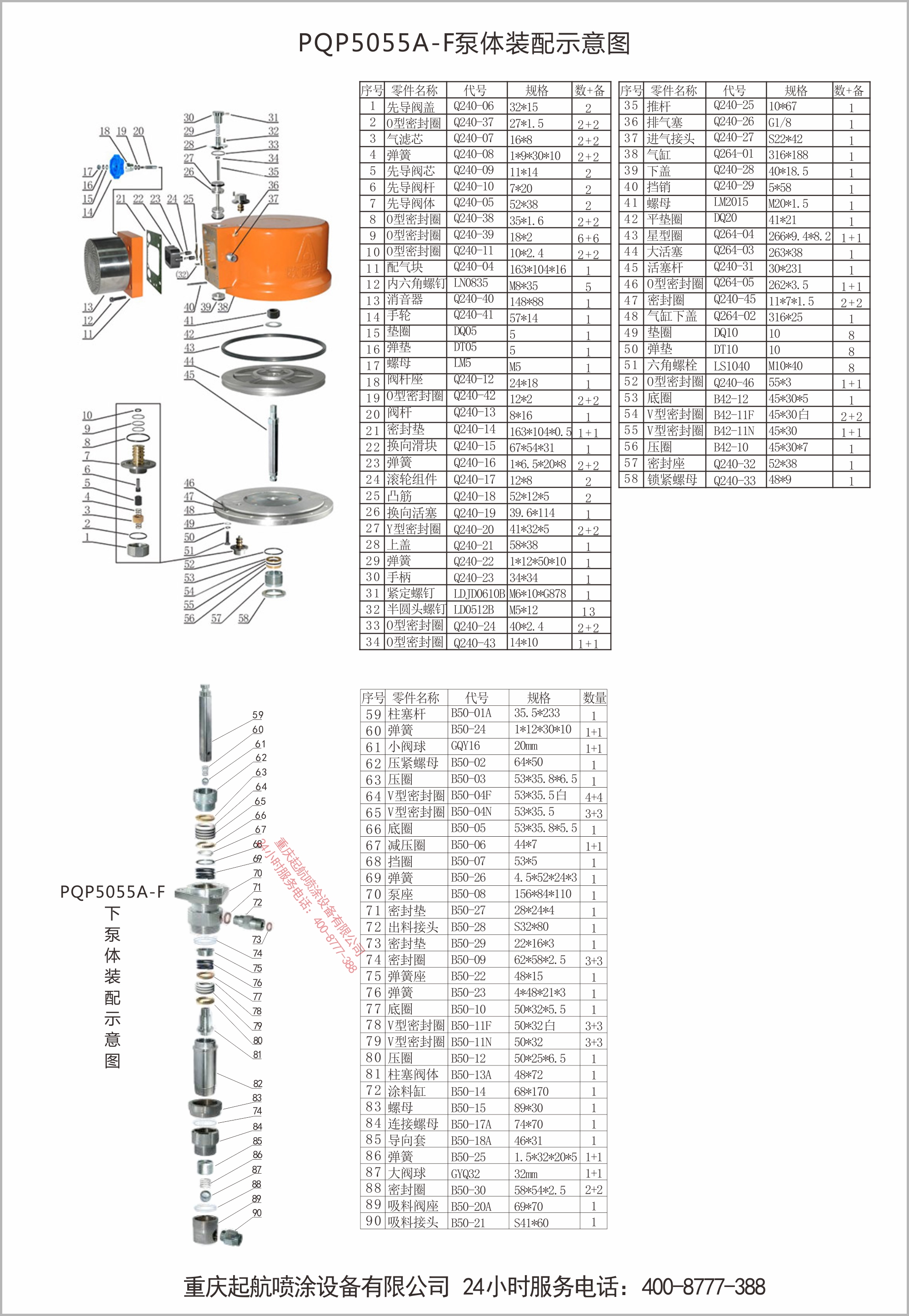 PQP5055A-F气动喷涂机装配图